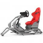 Rseat N1 Red Seat / Silver Frame Racing Simulator Cockpit